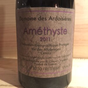 Vin Rouge Savoie Améthyste Domaine des Ardoisières IGP Vin des Allobroges 2011