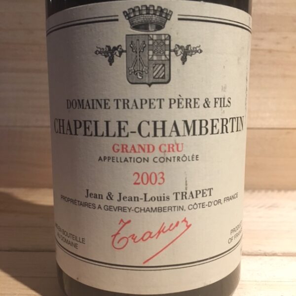 Chapelle Chambertin Trapet père et fils 2003