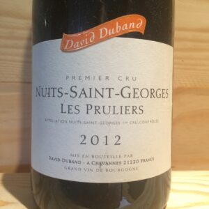 Nuits St Georges 1er cru Les Haut Pruliers Duband 2012