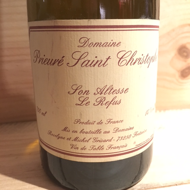 Vin Blanc Savoie Michel Grisard Son Altesse le Refus 2006
