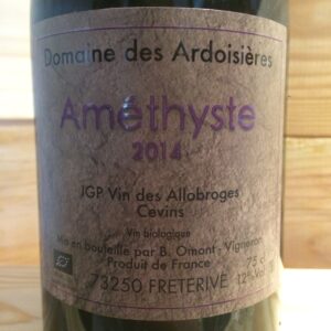 Améthyste Domaine des Ardoisières IGP Vin des Allobroges 2014