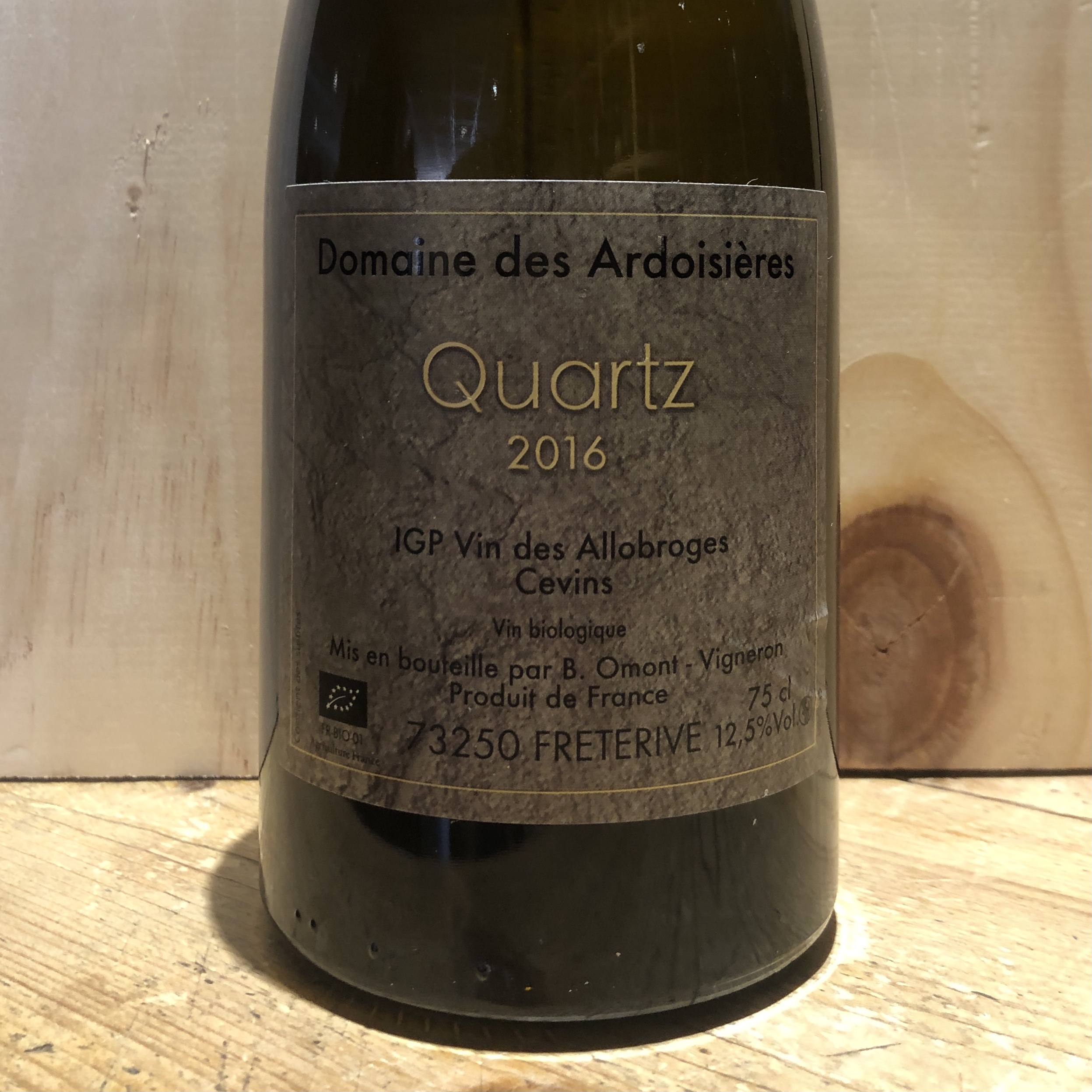 Vin Blanc Savoie Quartz Domaine des Ardoisières IGP Allobrogie Brice Omont 2016