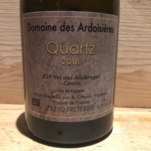 Vin Blanc Savoie Quartz Domaine des Ardoisières IGP Vin des Allobroges Brice Omont 2018 BIO