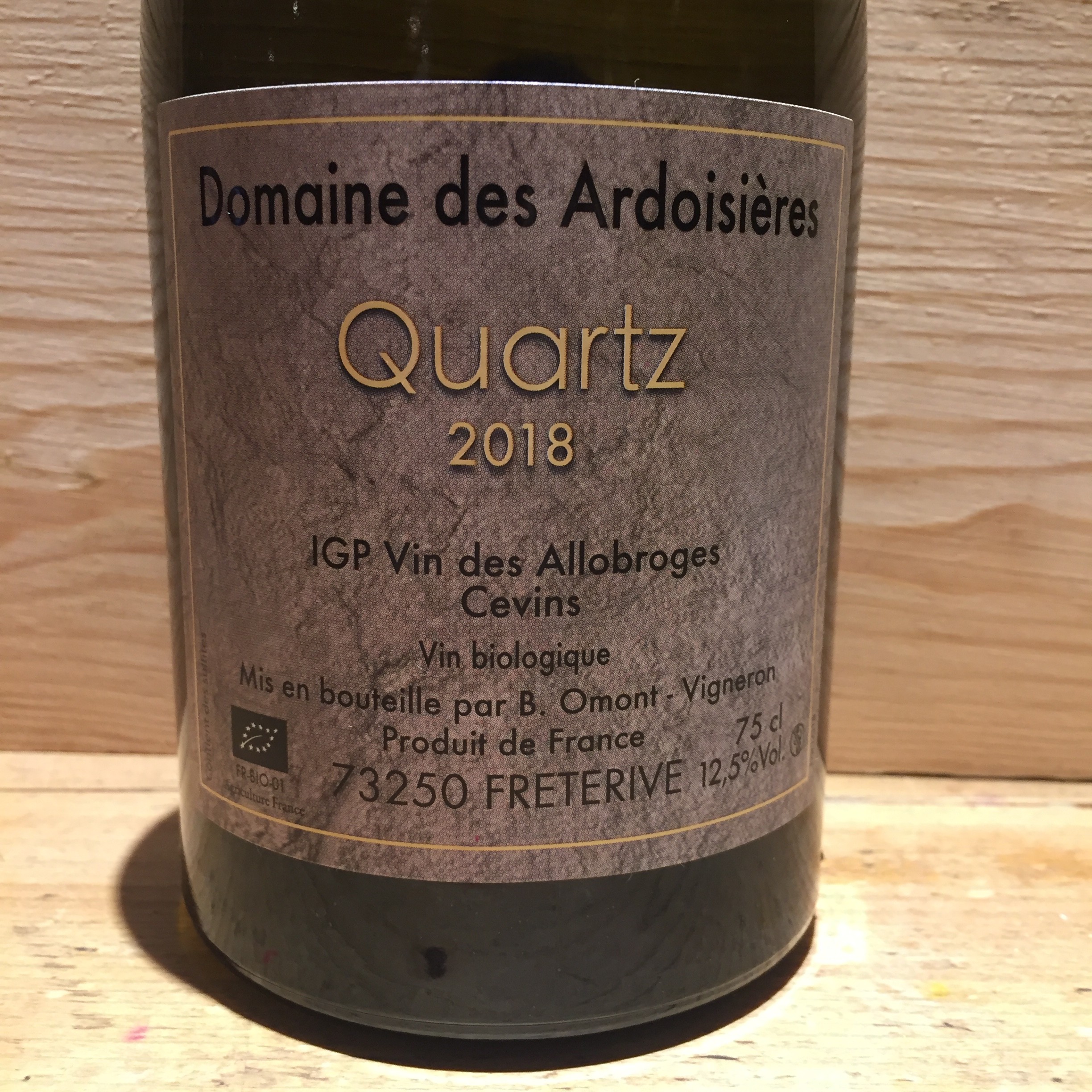 Vin Blanc Savoie Quartz Domaine des Ardoisières IGP Vin des Allobroges Brice Omont 2018 BIO