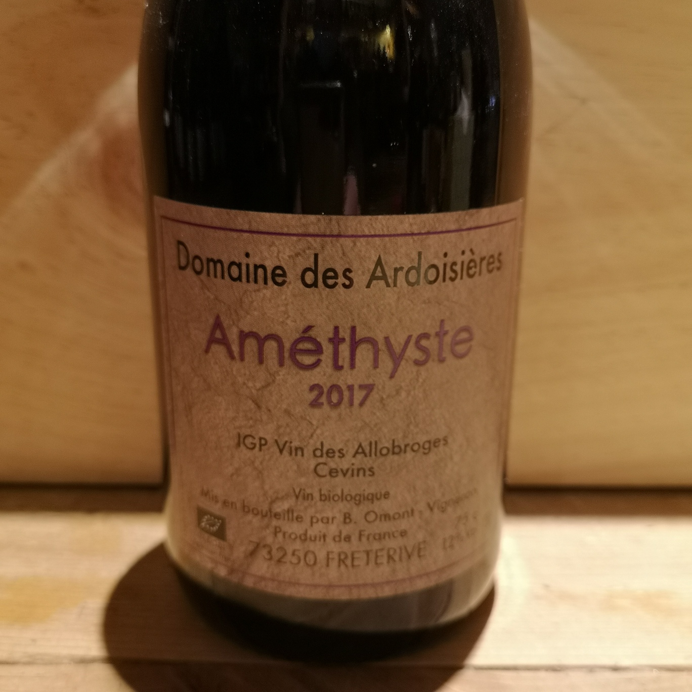 Savoie Blanc Améthyste Domaine des Ardoisières IGP Vin des Allobroges 2017 BIO
