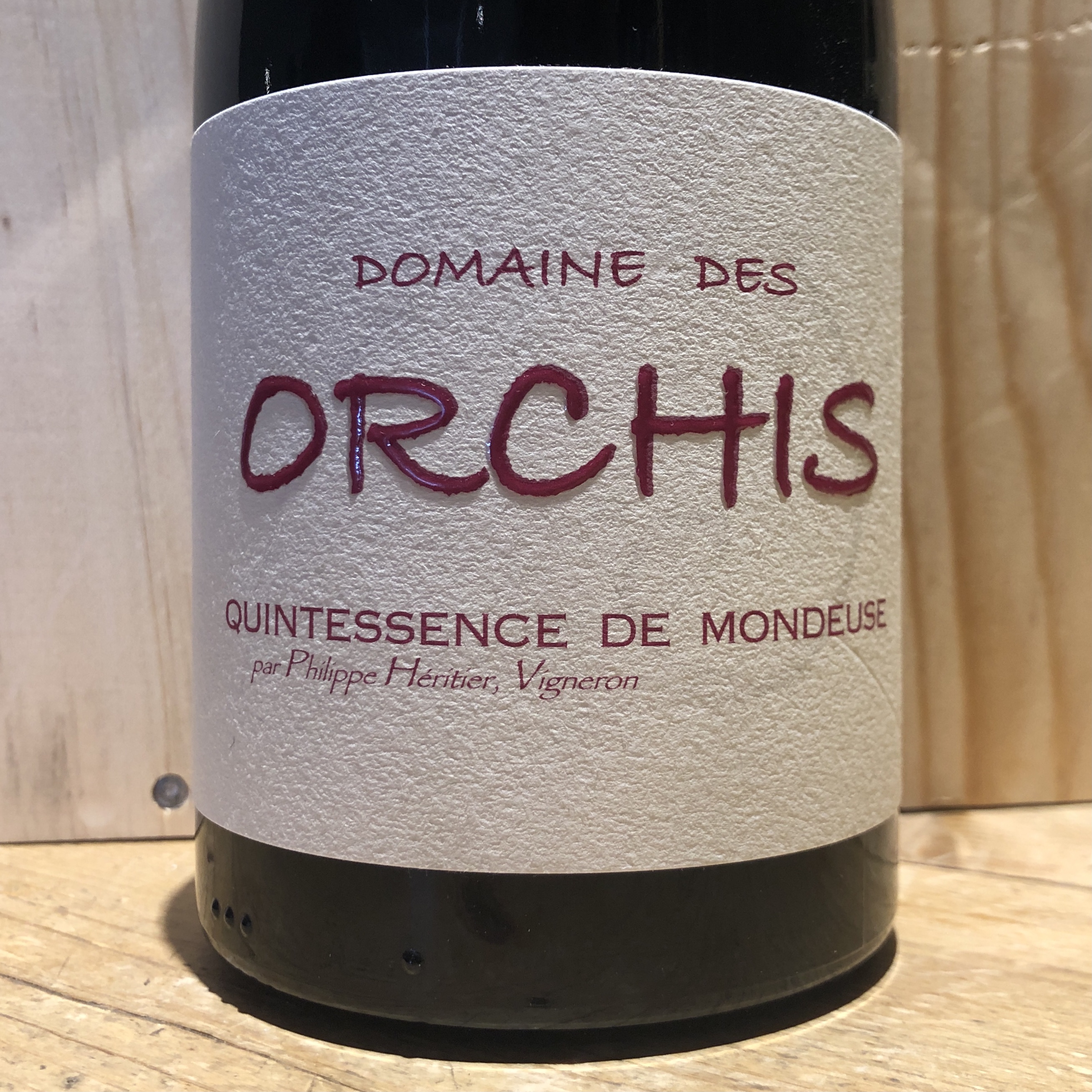 Vin Rouge Quintessence de Mondeuse Domaine des Orchis Philippe Héritier 2017
