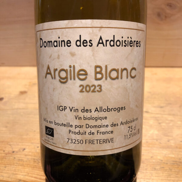 Argile blanc Domaine des Ardoisiéres I.G.P Allobrogie Brice Omont 2023